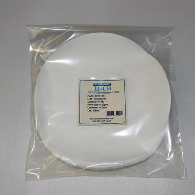 PTFE Membrane Filters, 0.22 um, 142mm, Nonsterile, 50/Pk