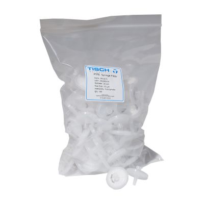 PTFE Syringe Filters, 1.0um, 25mm, Luer-Lok/Luer Slip, Nonsterile, 100/Pk
