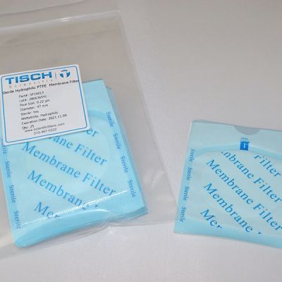 PTFE Hydrophilic Membrane Filters, 0.22 um, 47mm, Sterile, 200/Pk