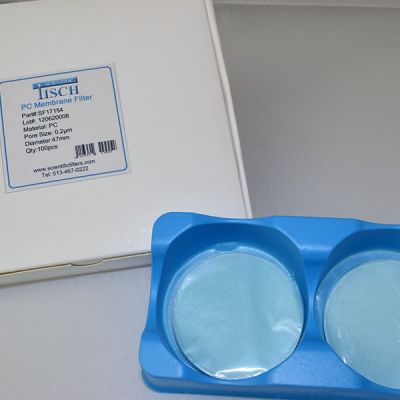Track-etched polycarbonate Memb Filters, 0.2um, 47mm, Nonsterile, 100/Pk SF17154