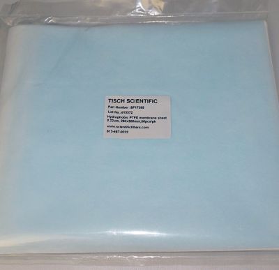 PTFE Membrane Filters, 0.22 um, 260mm x 300mm, Nonsterile, 50/Pk