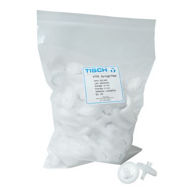 PTFE Syringe Filters, 5.0um, 25mm, Luer-Lok/Luer Slip, Nonsterile, 100/Pk