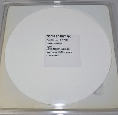 Nylon Membrane Filter, 3.0um, 150mm, Nonsterile, 50 Pk