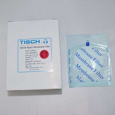 Nylon Membrane Filter, 0.45um, 47mm, Sterile, 200 Pk