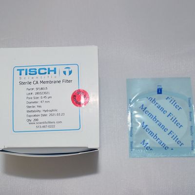 Membrane Filter, CA, 0.45um, 47mm, Sterile, 200 Pk