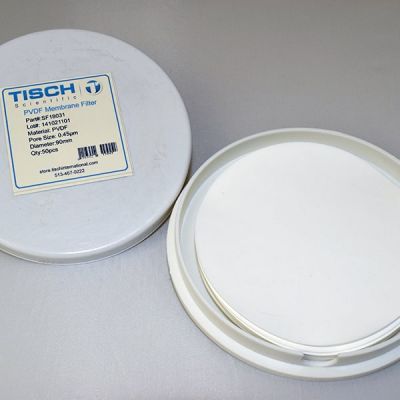 PVDF Membrane Filters, 0.45um, 90mm, Nonsterile, 100/Pk