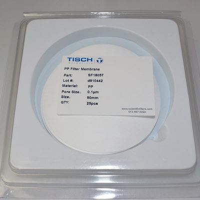 Polypropylene Membrane Filters, 0.1um, 90mm, Nonsterile, 25/Pk