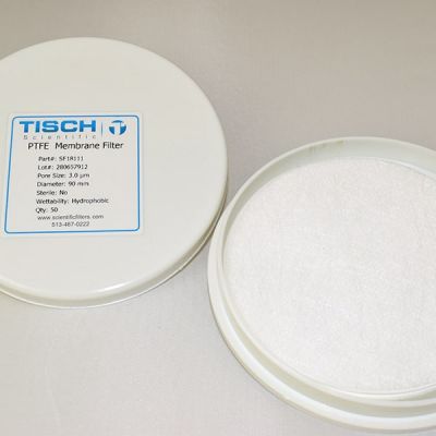 PTFE Membrane Filters, 3.0um, 90mm, Nonsterile, 50/Pk