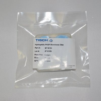 Hydrophilic PVDF Membrane Filters, 0.22 um, 25mm, Nonsterile, 200/Pk