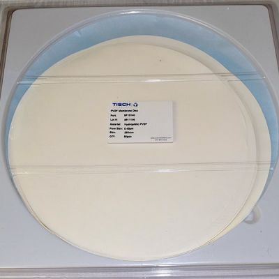 Hydrophilic PVDF Membrane Filters, 0.45um, 250mm, Nonsterile, 50/Pk