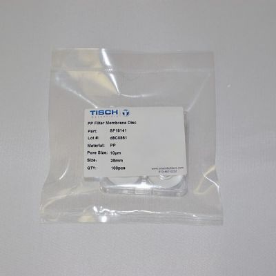 Polypropylene Membrane Filters, 10.0um, 25mm, Nonsterile, 200/Pk