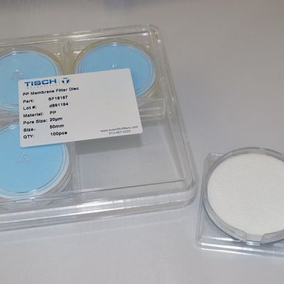 Polypropylene Membrane Filters, 20.0 um, 50mm, Nonsterile, 100 pcs/Pk