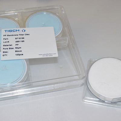 Polypropylene Membrane Filters, 50.0um, 50mm, Nonsterile, 100 pcs/Pk