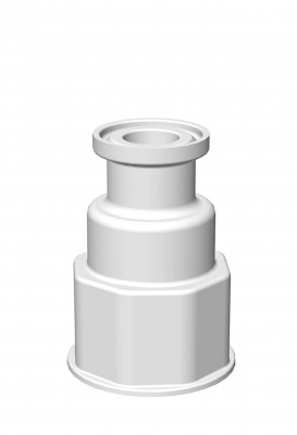 VersaBarb, Spigot Fitting, 1 1/8 Thread, 3/4" Sanitary Connect, 1/EA