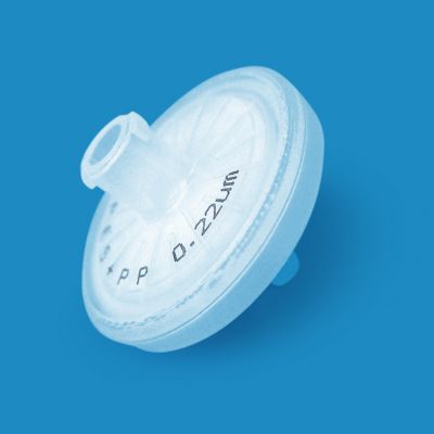 PP Syringe Filters w/ PES Pre-Filter, 0.22um, 25mm, Luer-Lok/Luer Slip, Nonsterile, 100Pk
