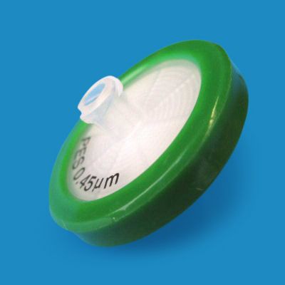 PES Syringe Filters, 0.45um, 30mm, Luer-Lok/Luer Slip, Nonsterile, 100/Pk