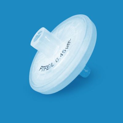 PTFE Hydrophilic Syringe Filters, 0.45um, 25mm, Luer-Lok/Luer Slip, Nonsterile, 100/Pk