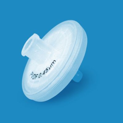 PVDF Syringe Filters, 0.45um, 25mm, Luer-Lok/Luer Slip, Nonsterile, 100/Pk