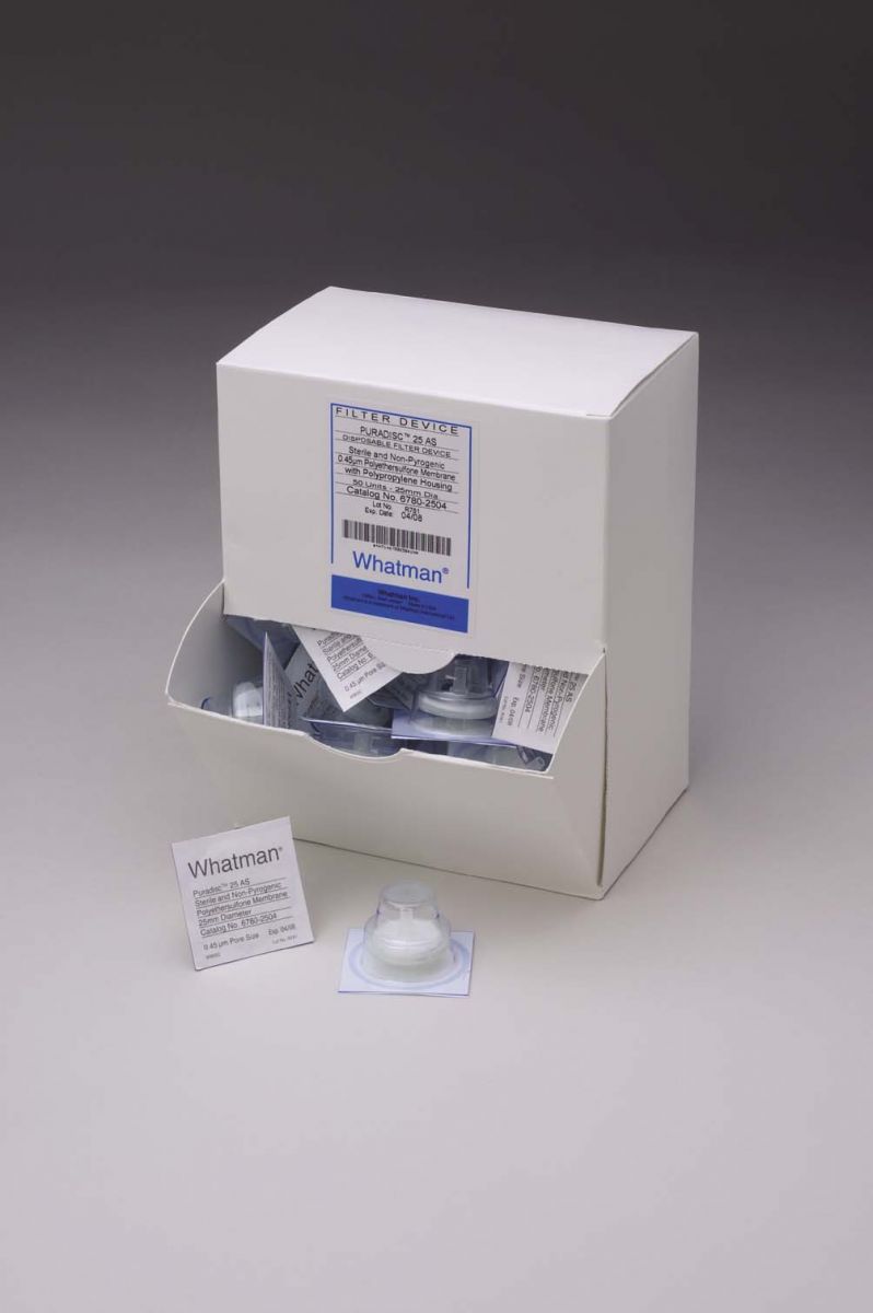 Whatman Pura Disc 25mm Nylon Syringe Filters, 0.45um, 1000