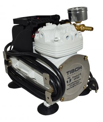Vacuum Pump, Quiet, Compact, Oil Free, Includes Pressure Gauge & Regulator