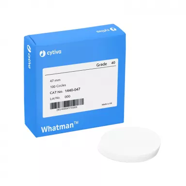 Grade 40 Ashless Filter Paper for Pollution Analysis, 110mm Circle, 100/Pk