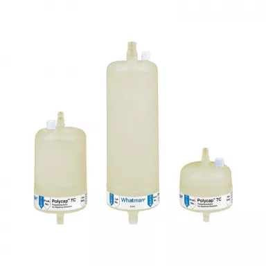 PolyCap TC 150 Capsule Filter, 0.2/0.1um, Sterile, w/ 1/2in SB Inlet & Outlet