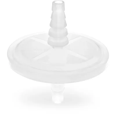 PES Disk Filter, 0.22 um, 50mm, Stepped Barb: 5/16 to 1/2, Nonsterile, 10 Pk
