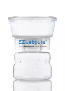 EZLabpure(TM) Bottle Top Vacuum Filter Units with 0.2 um Sterilizing PES Membrane, 250 mL, 12/CS