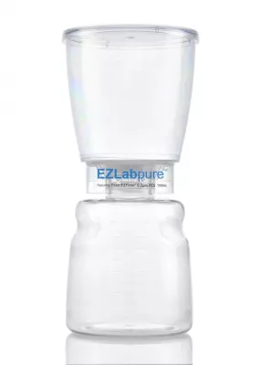 EZLabpure Bottle Top Vacuum Filter, 0.2um PES, 1,000 mL, Sterile, 12/CS