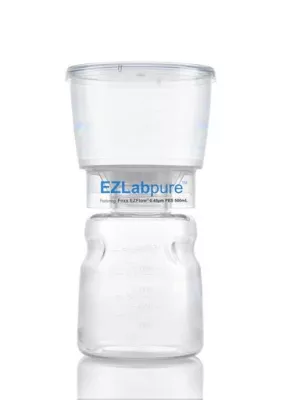 EZLabpure Bottle Top Vacuum Filter, 0.45um PES, 500 mL, Sterile, 12/CS