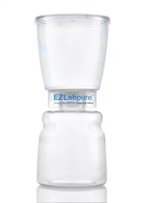 EZLabpure Bottle Top Vacuum Filter, 0.45um PES, 1,000 mL, Sterile, 12/CS