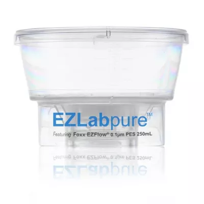 EZLabpure Bottle Top Vacuum Filter, 0.1um PES, 250 mL, Sterile, 24/CS