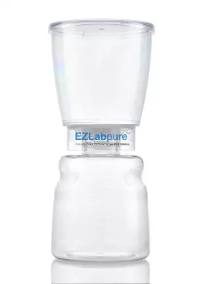 EZLabpure Bottle Top Vacuum Filter, 0.1um PES, 1,000 mL, Sterile, 12/CS