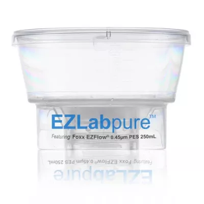 EZLabpure Bottle Top Vacuum Filter, 0.45um PES, 250 mL, Sterile, 24/CS