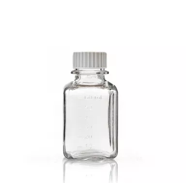 EZBio(R) 60 mL PETG Media Bottles, Sterile with 24-415 mm White Closed Cap, 40/CS