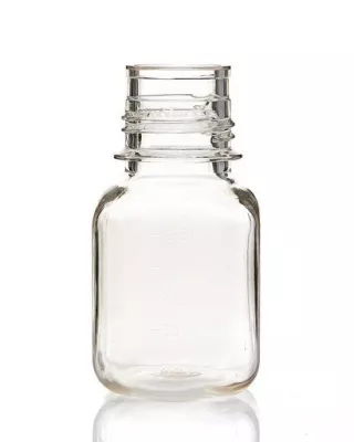 EZBio 250 mL PETG Media Bottle, Square, Nonsterile, 38-430 VersaCap, No Caps, 30/CS
