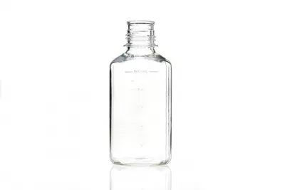 EZBio 500 mL PETG Media Bottle, Square, Nonsterile, 38-430 VersaCap, No Caps, 20/CS