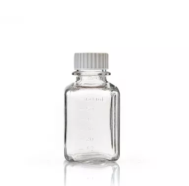 EZBio(R) 60 mL PC Media Bottles, Sterile with 24-415 mm White Closed Cap Closures, 24/PK