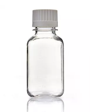 EZBio(R) 250 mL PC Media Bottles, Sterile with 38-430 mm White Closed VersaCap Closures, 24/PK
