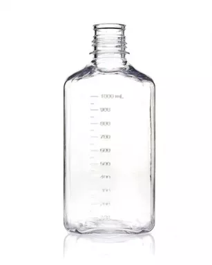EZBio(R) 1 L PC Media Bottles, Non-Sterile, Autoclavable with 38-430 mm Neck, Without Caps, 12/PK