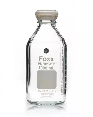 PUREGRIP Glass Reagent Bottle, GL45 VersaCap, 2 L (2,000 mL), 10/CS