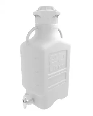 EZgrip(R) 20 L HDPE Space Saving Carboy with Leakproof Spigot, 120mm VersaCap, 1/EA