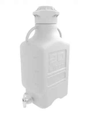 EZgrip 20 L (5 Gal) HDPE Carboy, 120mm VersaCap, w/ Spigot, 1/EA