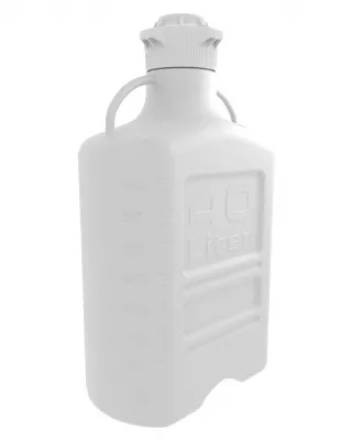 EZgrip 40 L (10 Gal) HDPE Carboy, 120mm VersaCap, 1/EA