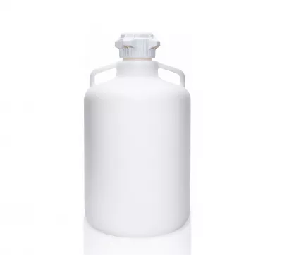 EZLabpure 20 L HDPE Round Carboy, 83B VersaCap, 1/EA