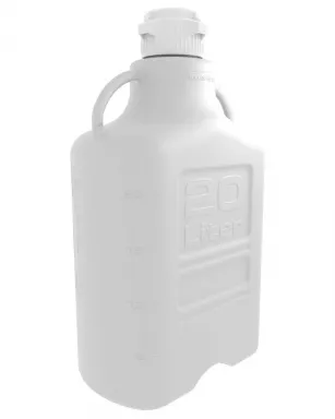 EZgrip(R) 20 L (5 Gal) PP Space Saving Carboy with 83B VersaCap, Large Pinched Handles, 1/EA