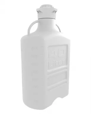EZgrip(R) 40 L PP Space Saving Carboy with, Wide Mouth 120mm VersaCap, Large Pinched Handles, 1/EA