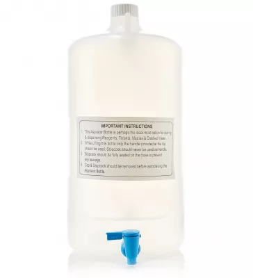 EZLabpure 20 L PP Aspirator Carboy, w/ Spigot, 1/EA