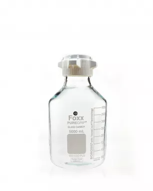 PUREGRIP(R) Reusable Clear Glass Carboy with 83B VersCap(R) and, 5 L, 1/EA