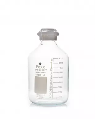 PUREGRIP(R) Reusable Clear Glass Carboy with 83B VersCap(R) and, 10 L, 1/EA